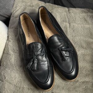 Topman Man Leather Loafers Dress Black Shoes Size 41 8